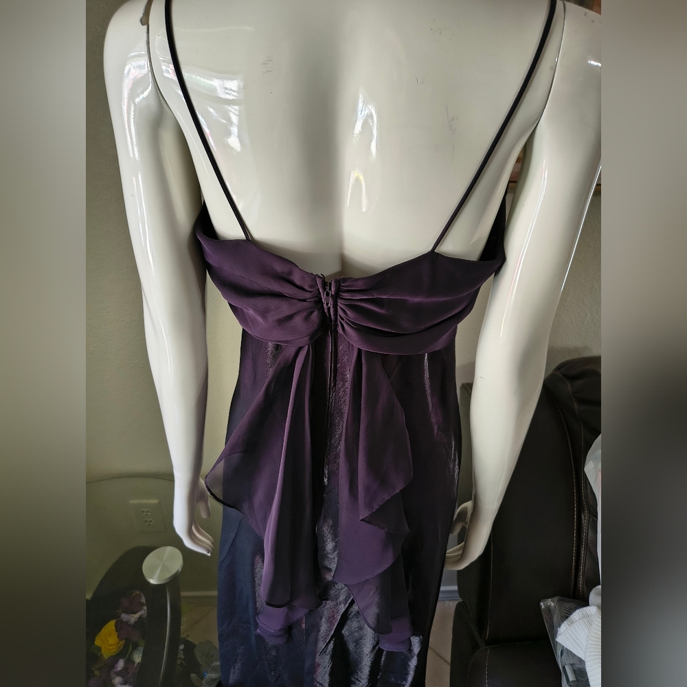 Betsy & Adam 90s dark purple maxi dress, often featured in vintage formal - Picture 9 of 13